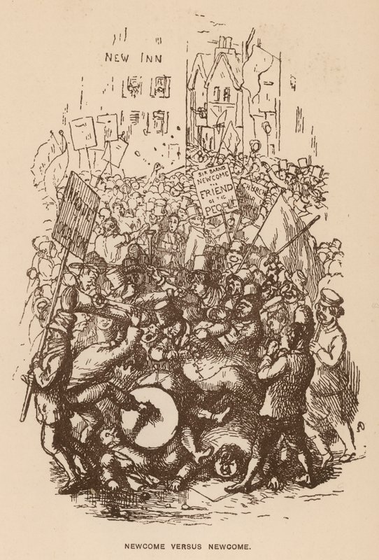 Illustration for The Newcomes by Thackeray by English School