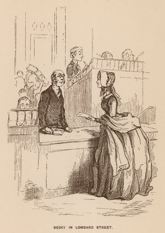 Illustration for Vanity Fair by Thackeray by English School