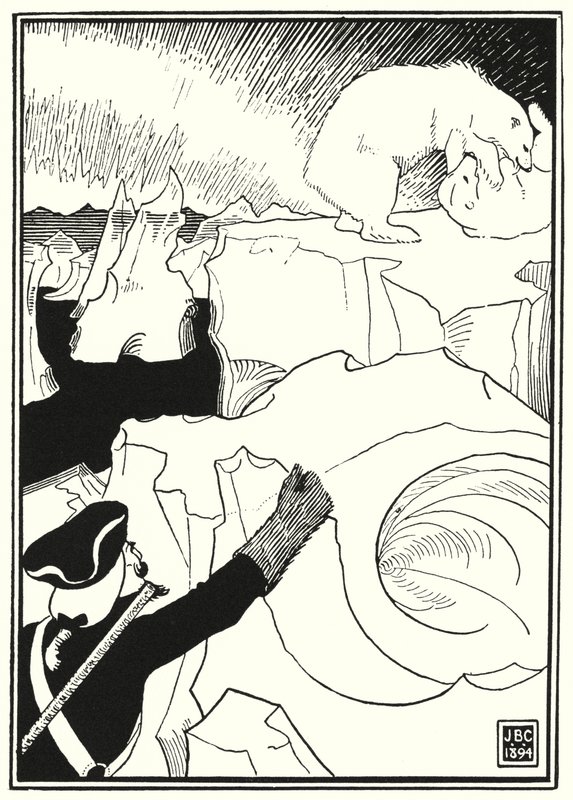 Illustration for the Adventures of Baron Munchausen by English School
