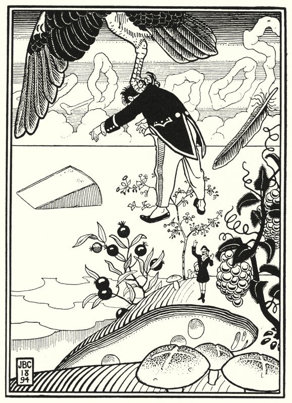 Illustration for the Adventures of Baron Munchausen (engraving) by English School