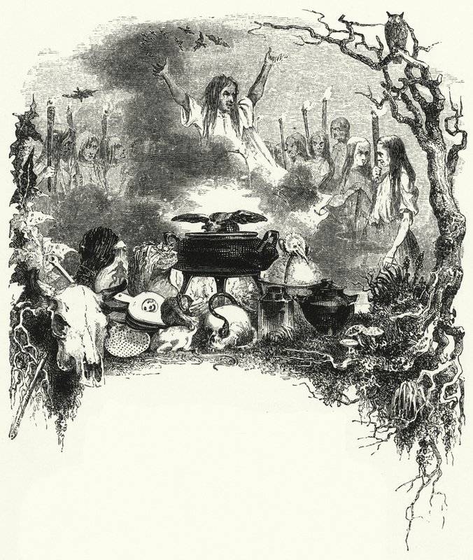 Illustration for the ballet, La Sylphide by English School