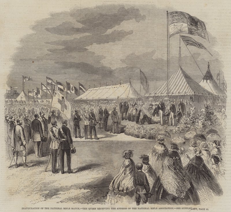 Inauguration of the National Rifle Match, the Queen Receiving the Address of the National Rifle Association by English School