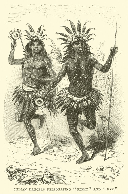 Indian dancers personating Night and Day by English School