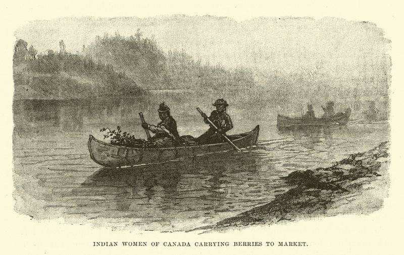 Indian Women of Canada Carrying Berries to Market by English School