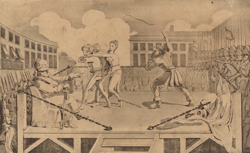 Infliction of the Knout in Russia by English School