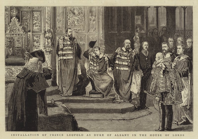Installation of Prince Leopold as Duke of Albany in the House of Lords by English School