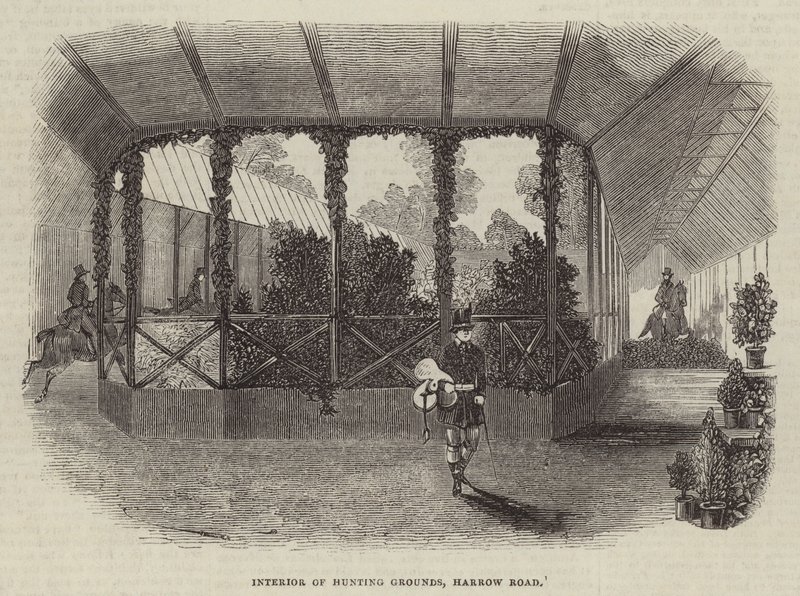 Interior of Hunting Grounds, Harrow Road by English School