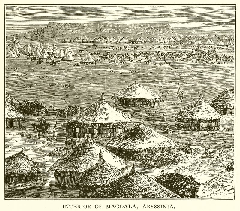 Interior of Magdala, Abyssinia by English School