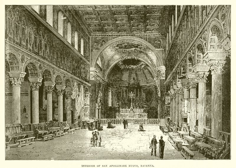 Interior of San Apollinare Nuovo, Ravenna by English School