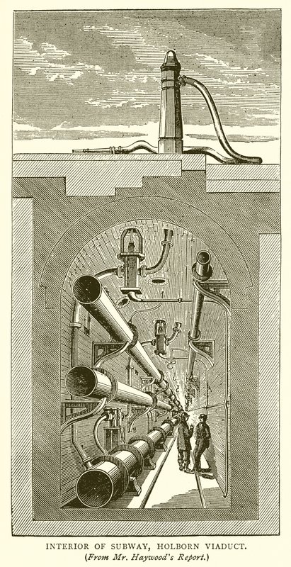 Interior of Subway, Holborn Viaduct by English School