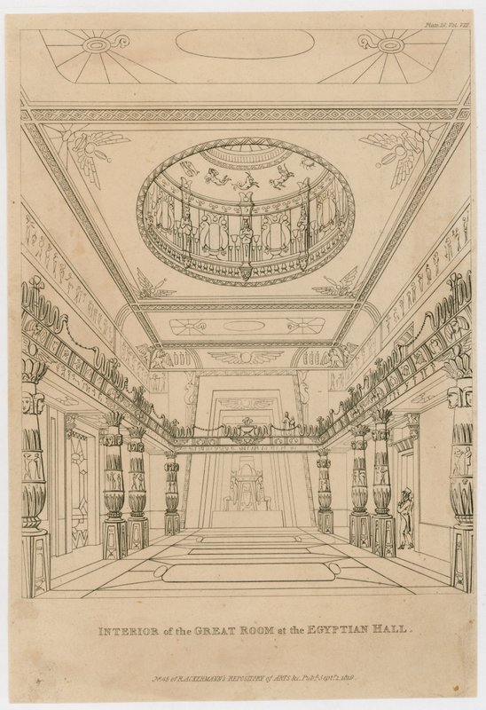 Interior of the Great Room at the Egyptian Hall, Piccadilly by English School