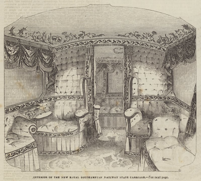 Interior of the New Royal Southampton Railway State Carriage by English School