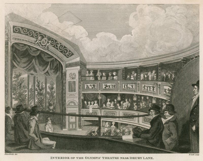 Interior of the Royal Olympic Theatre, Wych Street, near Drury Lane, London by English School