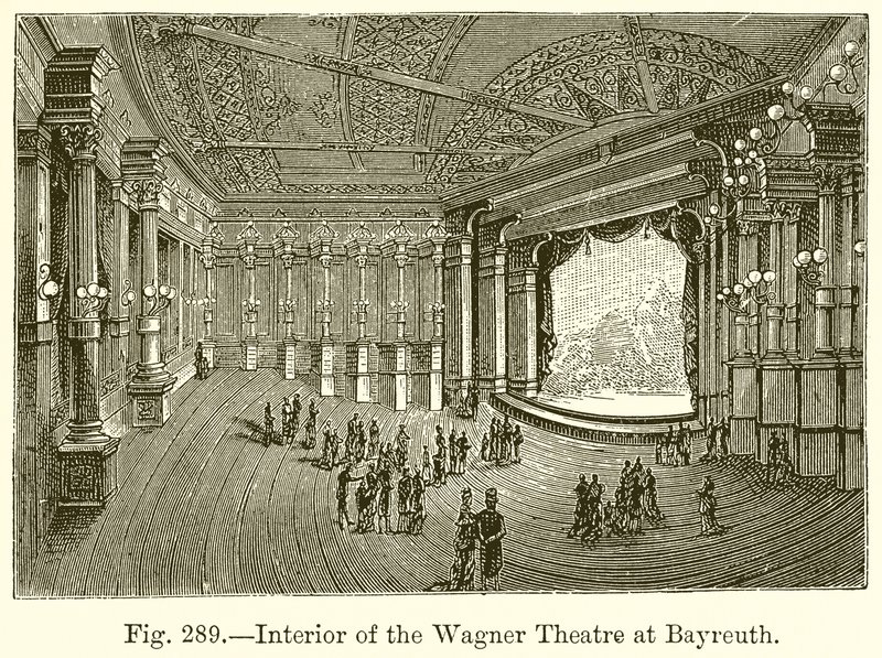 Interior of the Wagner Theatre at Bayreuth by English School
