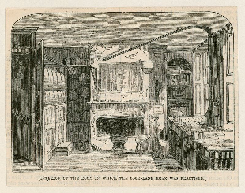 Interior of the Room in Which the Cock-Lane Hoax Was Practised by English School