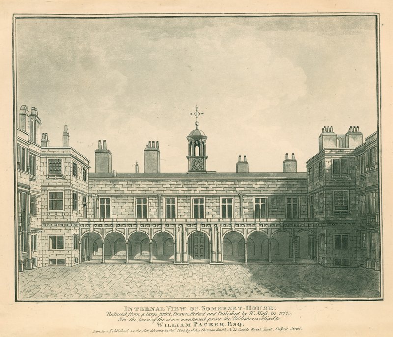 Internal View Somerset House, The Strand, London; Based on a Print Drawn by W Moss in 1777 by English School