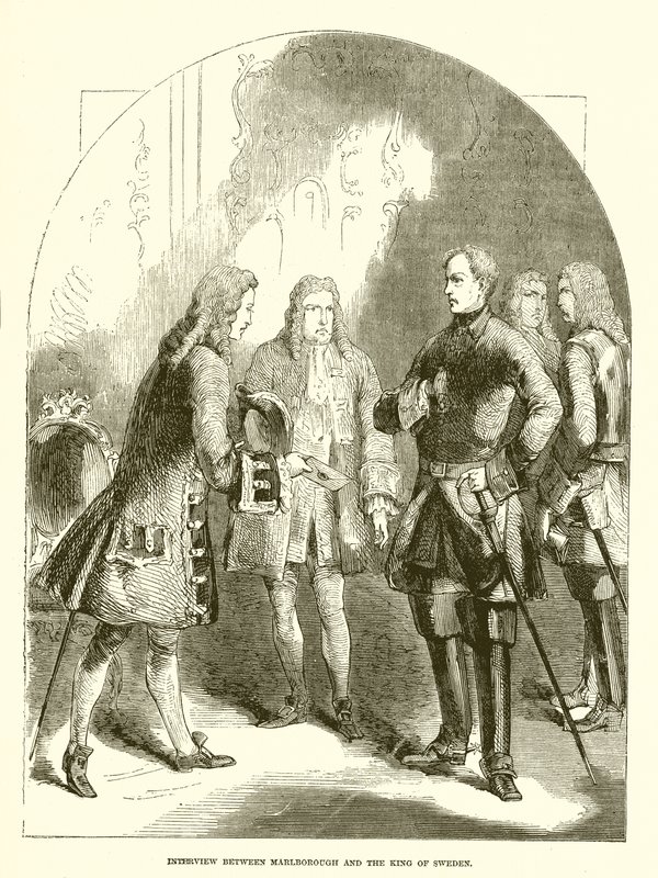 Interview between Marlborough and the King of Sweden by English School