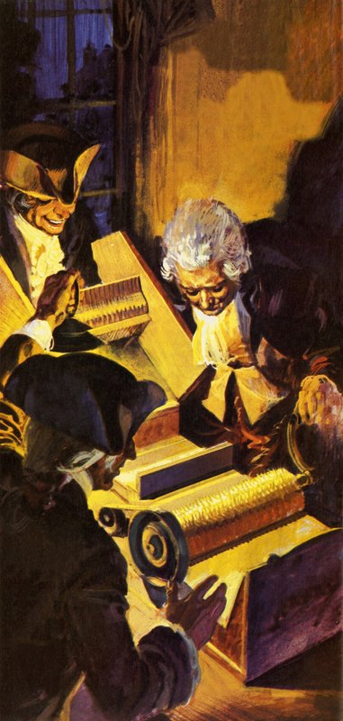 Intruders Examining Eli Whitney