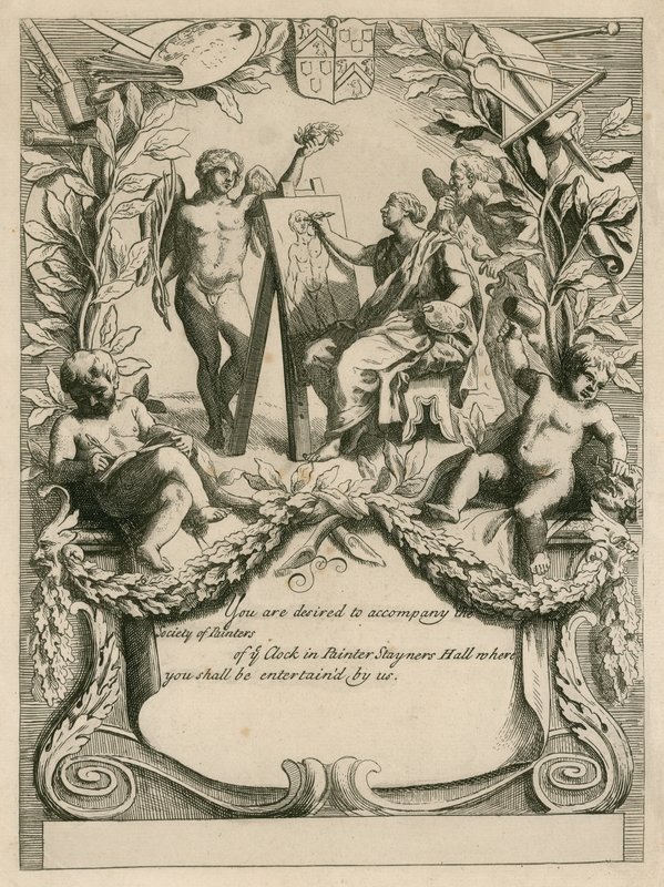 Invitation by the Society of Painters to the Painter Stayners Hall by English School