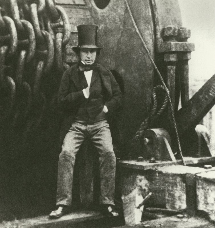 Isambard Kingdom Brunel, engineer, during the construction of the Great Eastern by English School