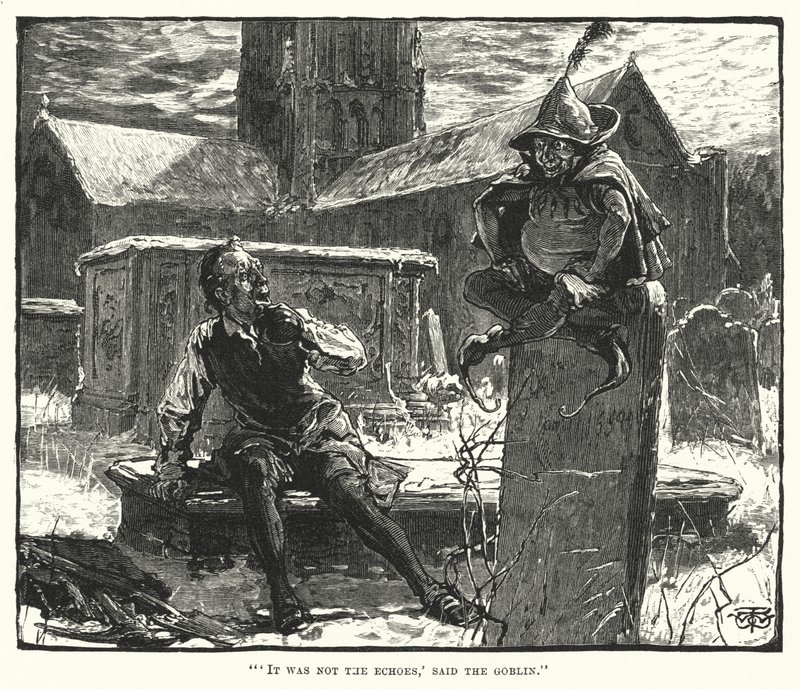 It was not the Echoes, said the Goblin (engraving) by English School
