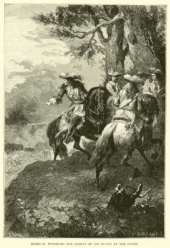 James II Witnesses the Defeat of His Troops at the Boyne by English School
