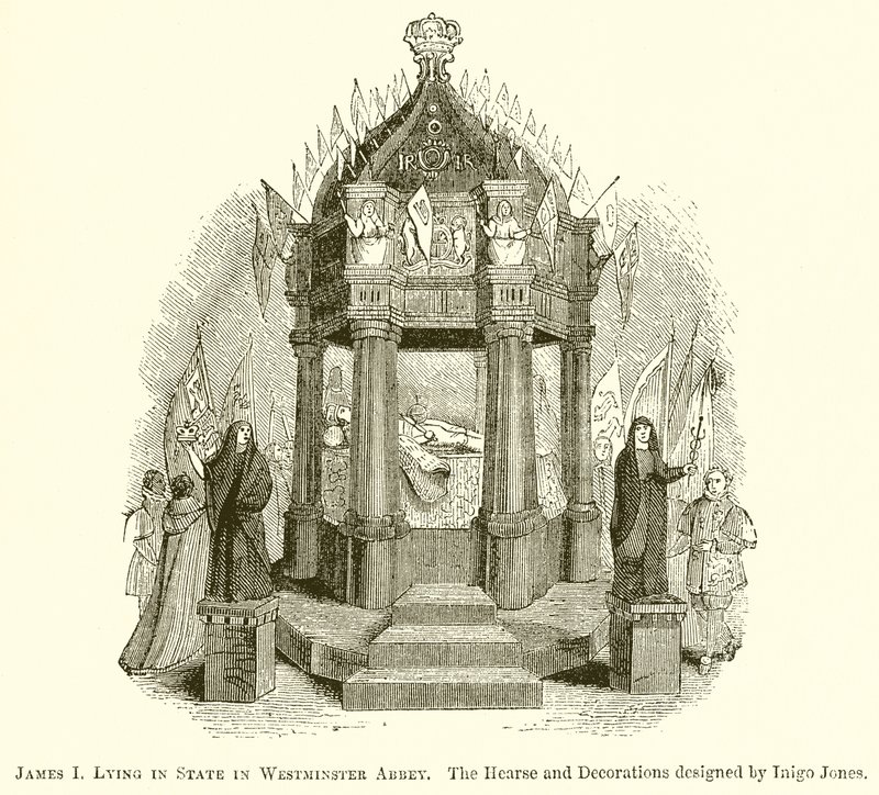 James I Lying in State Westminster Abbey by English School