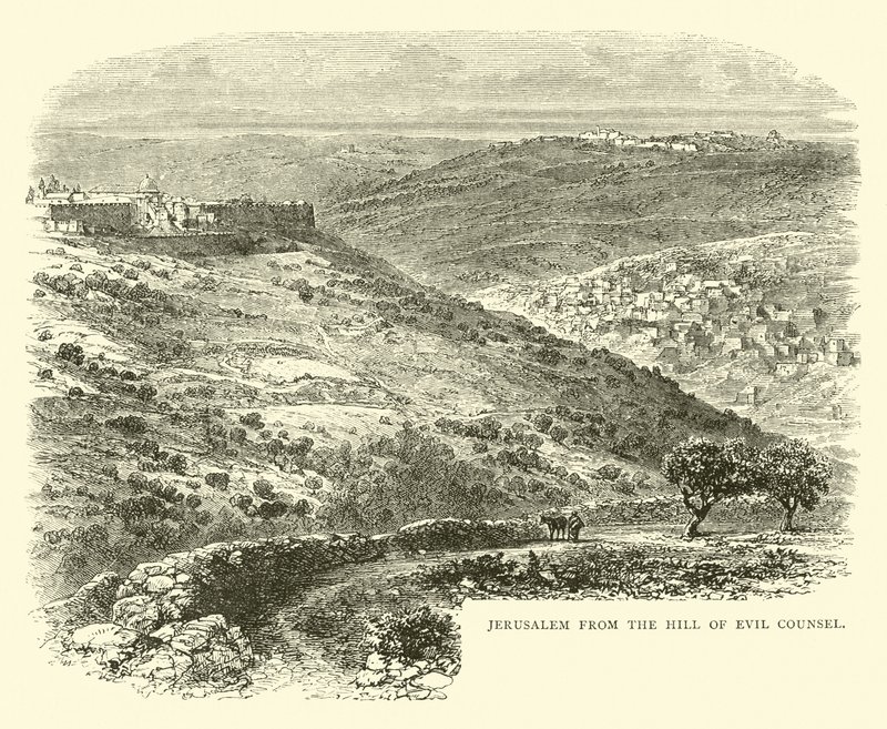Jerusalem from the Hill of Evil Counsel by English School