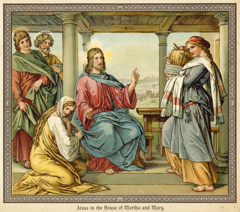 Jesus in the House of Martha and Mary by English School