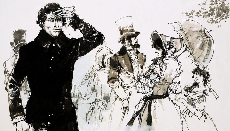 Johann Strauss pere in his buttoned-up coat by English School