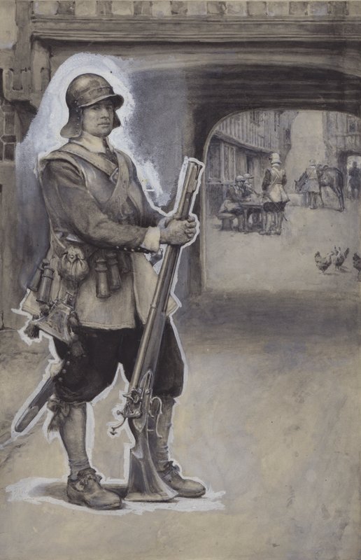John Bunyan as a soldier by English School