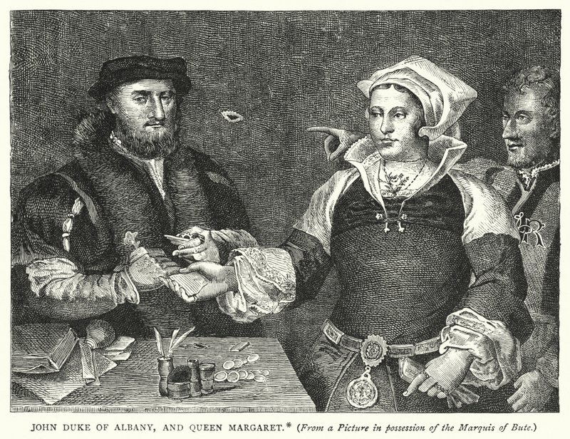 John Duke of Albany, and Queen Margaret by English School