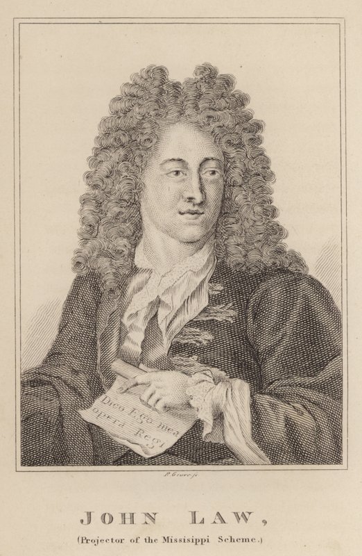 John Law, Projector of the Mississippi Scheme by English School