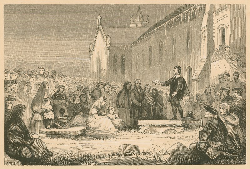 John Livingston preaching at the Kirk of Shotts by English School