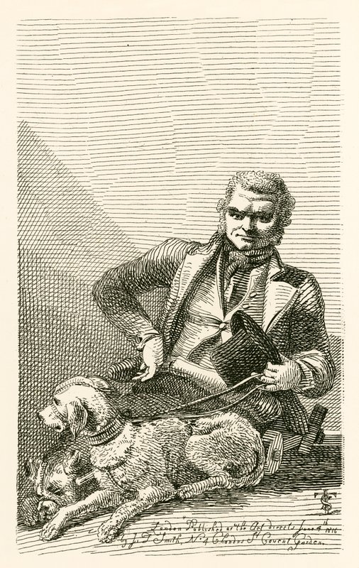 John MacNally, of Tyrone County, with His Two Dogs Boxer and Rover by English School