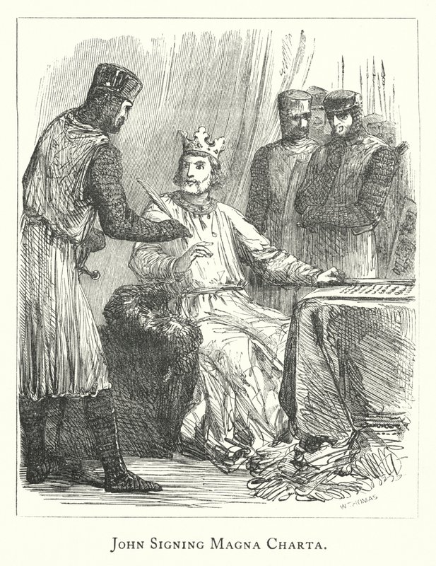 John signing Magna Carta by English School