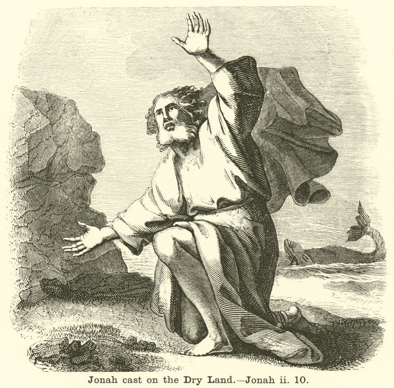 Jonah cast on the Dry Land by English School