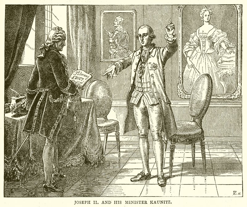 Joseph II and his Minister Kaunitz by English School