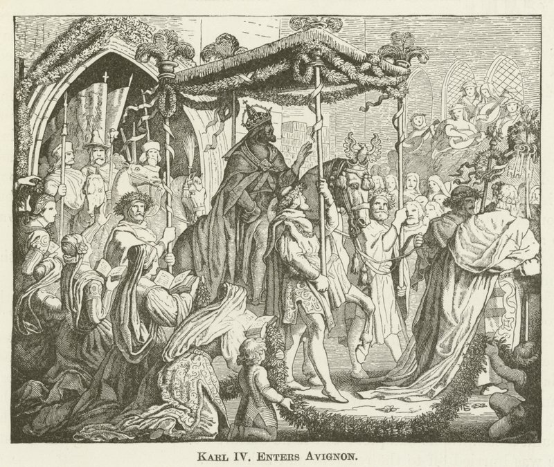 Charles IV Enters Avignon by English School