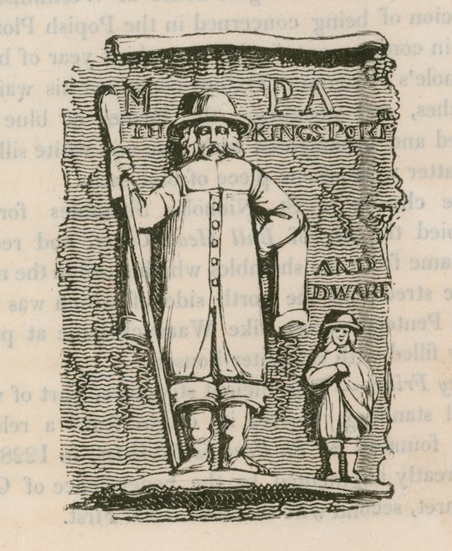 King Charles 1st Porter & Dwarf by English School