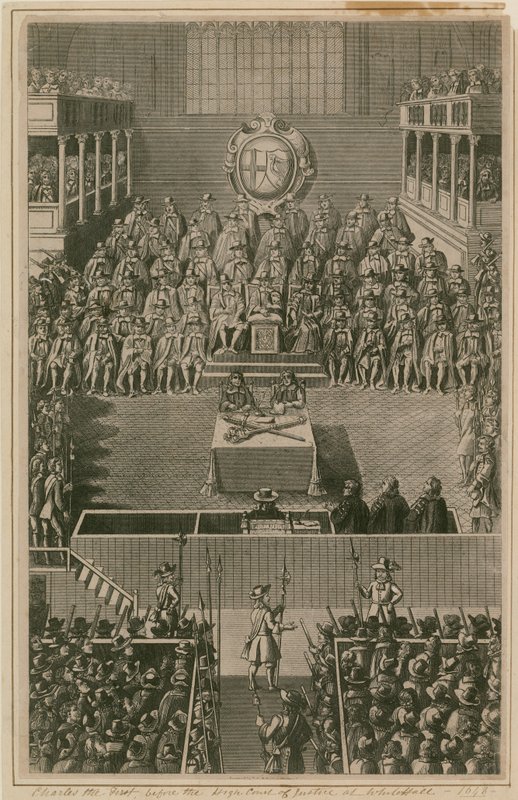 King Charles I before the High Court of Justice at Whitehall, 1648 by English School