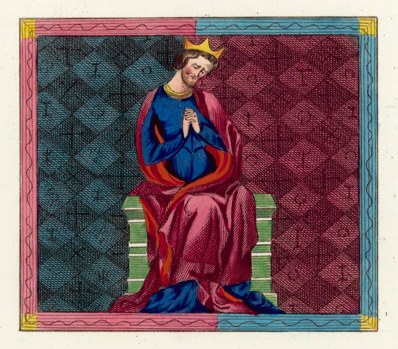 King Henry I bewailing the death of his children by English School