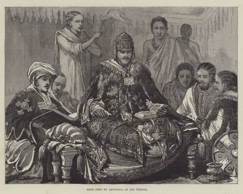 King John of Abyssinia on his Throne by English School