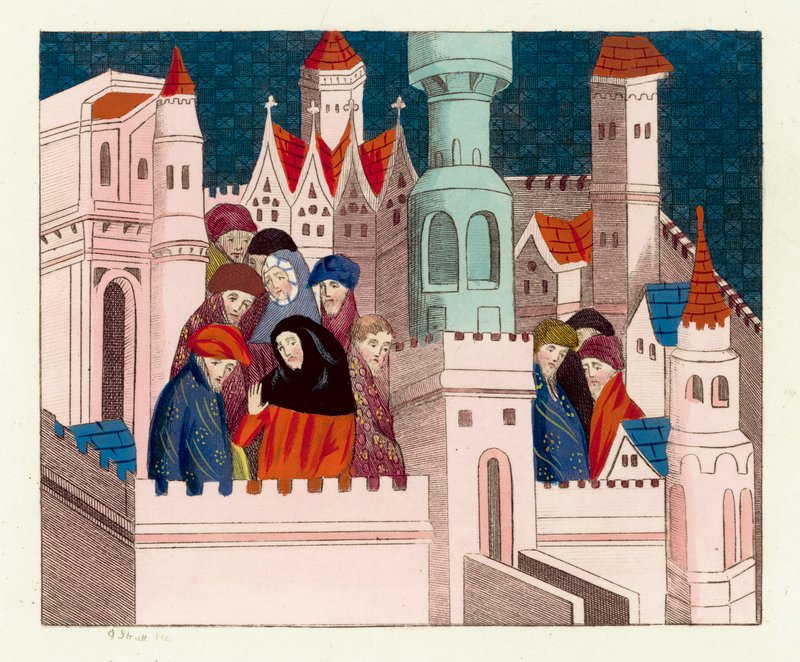 King Richard II with his friends at Conway by English School