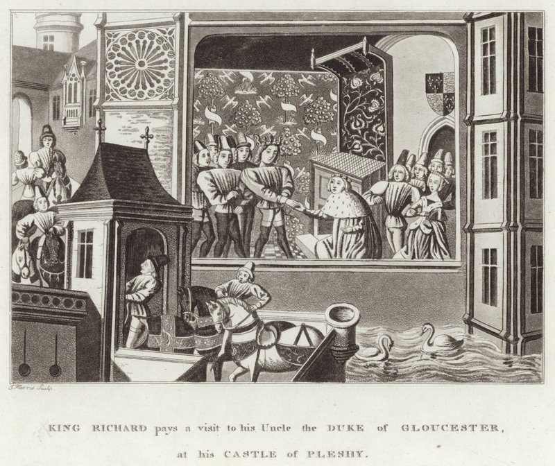 King Richard Pays a Visit to His Uncle the Duke of Gloucester, at His Castle of Pleshy by English School