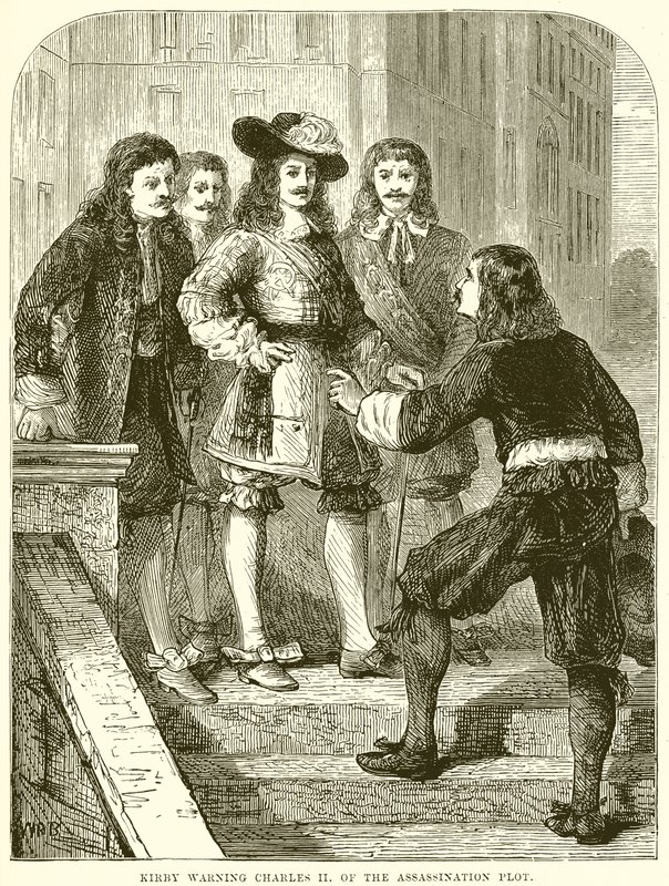 Kirby warning Charles II of the Assassination Plot by English School