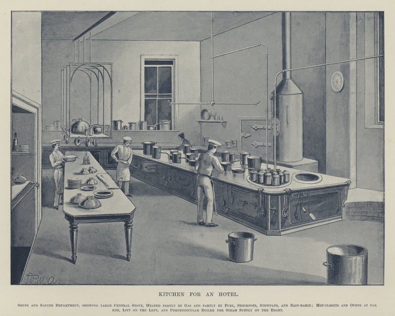 Kitchen for a Hotel by English School