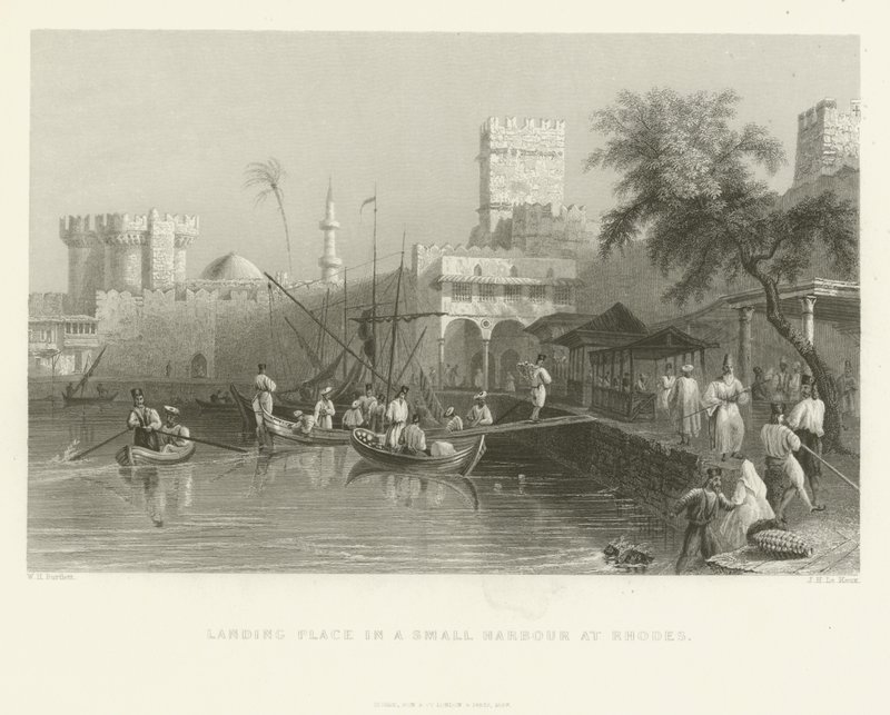 Landing Place in a Small Harbour at Rhodes by English School