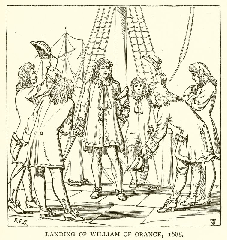 Landing of William of Orange, 1688 by English School