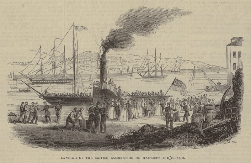 Landing of the British Association on Haulbowline Island by English School